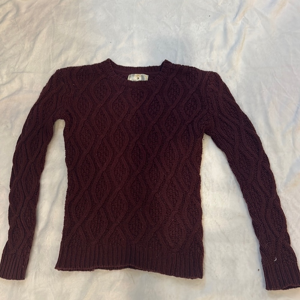 Maroon Knit Sweater